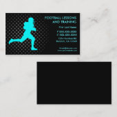 Football lessen training aangepaste visitekaartjes (Voorkant / Achterkant)