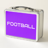 FOOTBALL Leuke strakke witte tekst op fel Paarse (Achterkant)