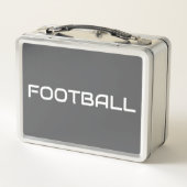 FOOTBALL Leuke strakke witte tekst op Modern Grey (Achterkant)