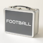 FOOTBALL Leuke strakke witte tekst op Modern Grey (Voorkant)