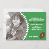 Football Leuke Verjaardag Party FOTO Uitnodiging (Voorkant)