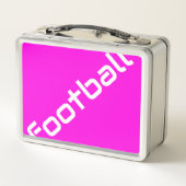 FOOTBALL Leuke witte diagonale tekst op fel roze (Achterkant)