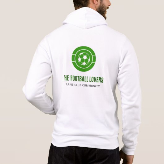 Football liefhebbers Zipped jack Hoodie (Achterkant)