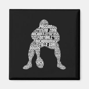 Football Lineman Amerikaans Football Mannen Kinder Magneet