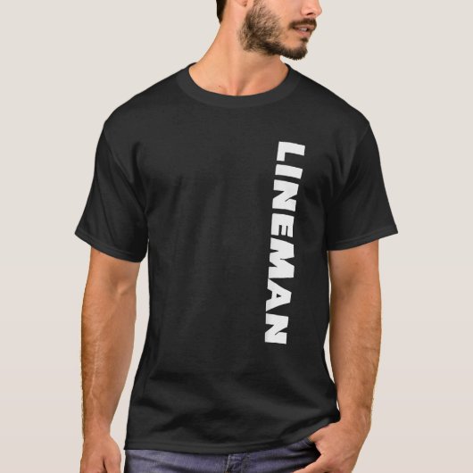 Football Lineman defensieve of offensieve lijn T-shirt (Voorkant)