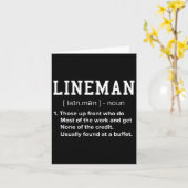Football Lineman Definition Funny Offensive Linema Kaart (Gele Bloem)