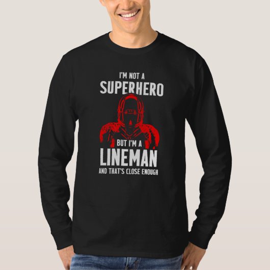 Football Lineman Hero Offsive Defensive Player T-shirt (Voorkant)