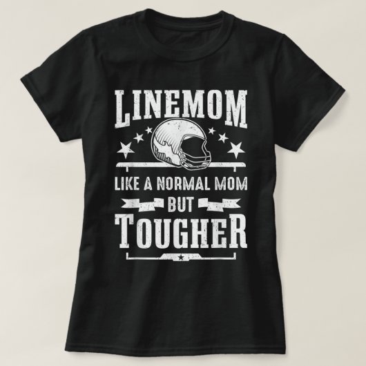 Football Lineman mam houdt van een normale mam maa T-shirt (Design voorkant)