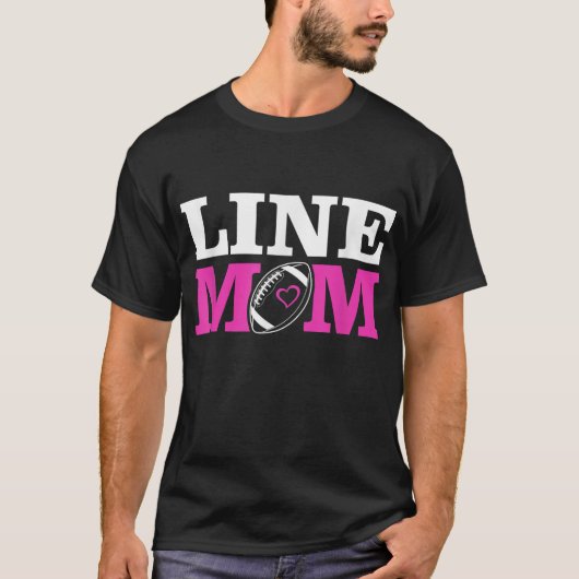 Football Lineman Mam Line Mam T-shirt (Voorkant)
