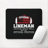 Football Lineman omdat Brick Wall O-line D-line Muismat (Met muis)