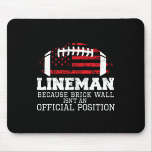 Football Lineman omdat Brick Wall O-line D-line Muismat