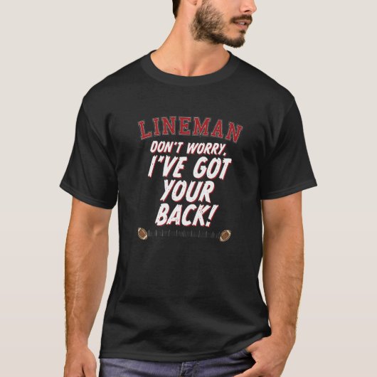 Football Lineman Position Saying T-shirt (Voorkant)