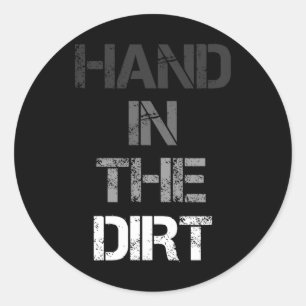 Football Lineman Shirten voor handschoenen in hand Ronde Sticker