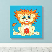Football Lion Canvas Afdruk (Insitu (Houten vloer))
