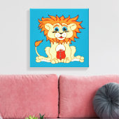 Football Lion Canvas Afdruk (Insitu (Woonkamer))