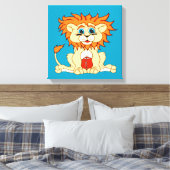 Football Lion Canvas Afdruk (Insitu (Slaapkamer))