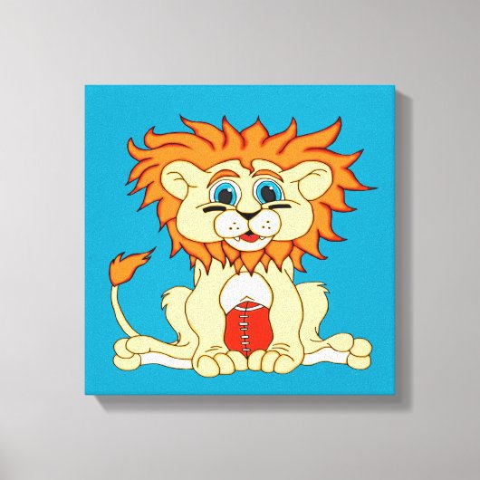 Football Lion Canvas Afdruk (Voorkant)