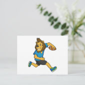 Football Lion Rugby-speler Briefkaart (Staand voorkant)