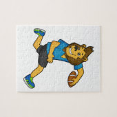 Football Lion Rugby-speler Legpuzzel (Horizontaal)