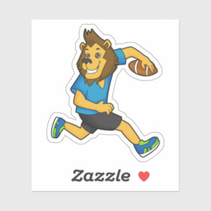 Football Lion Rugby-speler Sticker