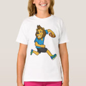 Football Lion Rugby-speler T-shirt (Voorkant)