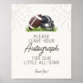 Football Little All Star Autograph Guestbook Poster
