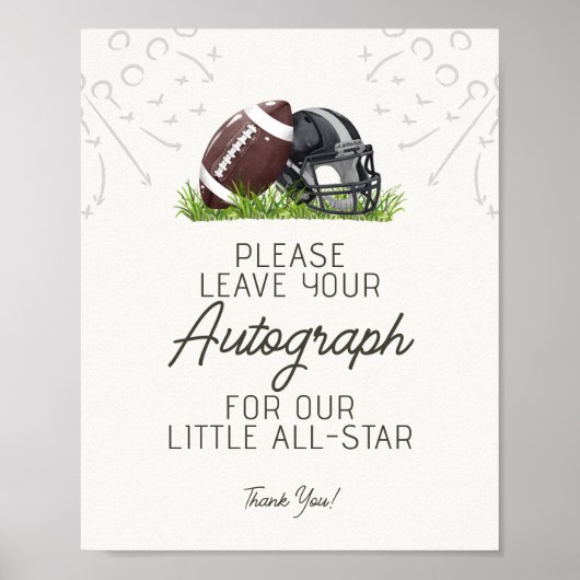 Football Little All Star Autograph Guestbook Poster (Voorkant)