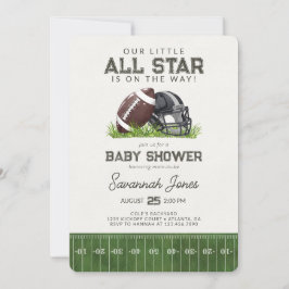 Football Little All Star Baller Baby shower Kaart