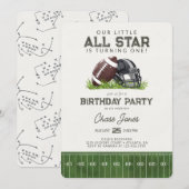 Football Little All Star Baller verjaardagsfeestje Kaart (Voorkant / Achterkant)