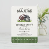 Football Little All Star Baller verjaardagsfeestje Kaart (Staand voorkant)