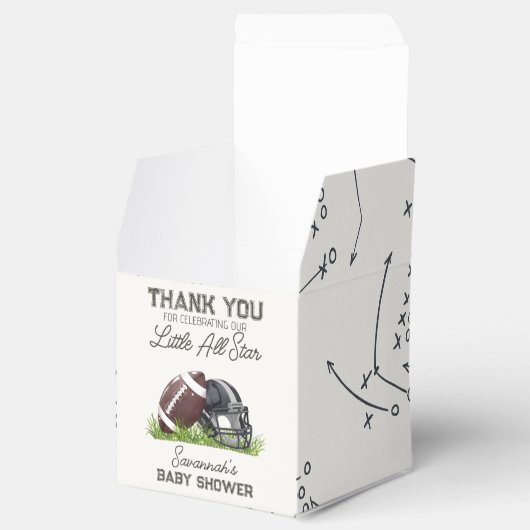 Football Little All Star Touchdown Baby Shower Bedankdoosjes (Geopend)