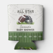 Football Little All Star Touchdown Baby Shower Blikjeskoeler (Achterkant)
