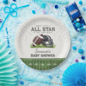 Football Little All Star Touchdown Baby Shower Papieren Bordje (Feest)