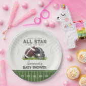 Football Little All Star Touchdown Baby Shower Papieren Bordje (Feest)