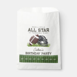 Football Little All Star Touchdown Birthday Party Bedankzakje