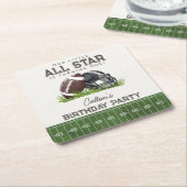 Football Little All Star Touchdown Birthday Party Kartonnen Onderzetters (Schuin)