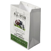 Football Little AllStar Touchdow Baby Shower Favor Medium Cadeauzakje (Achterkant Gekanteld)