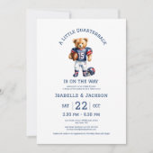 Football Little Quarterback Baby shower QR-code Kaart (Voorkant)