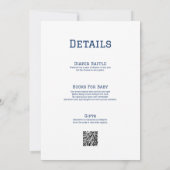 Football Little Quarterback Baby shower QR-code Kaart (Achterkant)