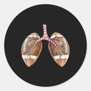 Football longen ademhalingstherapeut verpleegkundi ronde sticker