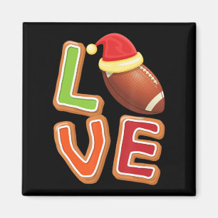 Football Love Kerstmis Sport Player Xmas Paj Magneet