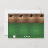 Football Love Story RSVP Uitnodiging (Achterkant)