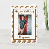 Football Lover Birthday Greep Foto Kaart (Voorkant)