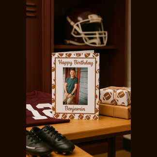 Football Lover Birthday Greep Foto Kaart