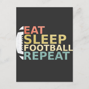 Football Lover Eat Sleep Football Herhalen Briefkaart