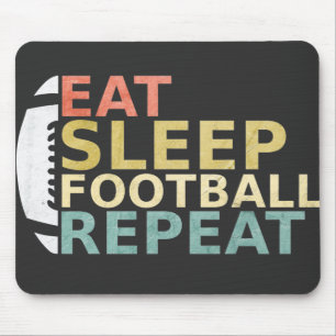 Football Lover Eat Sleep Football Herhalen Muismat