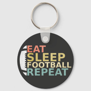 Football Lover Eat Sleep Football Repeat Sleutelhanger