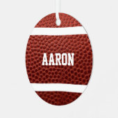 Football Lover Gepersonaliseerd Ornament (Voorkant links)