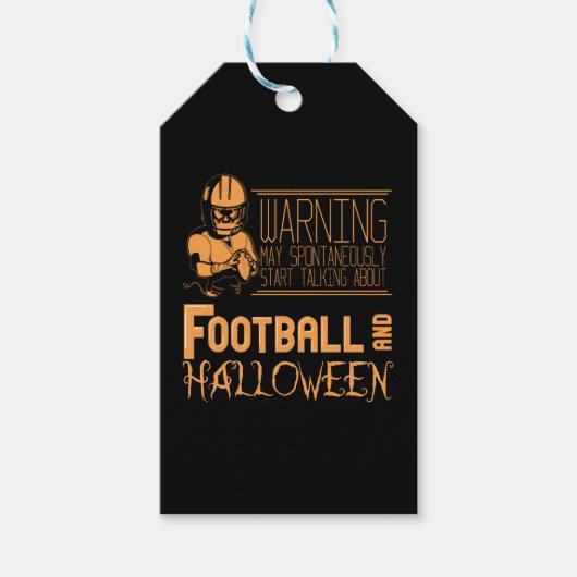 Football Lover Halloween Cadeaukostuum Cadeaulabel (Voorkant)