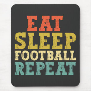 Football Lovers Eat Sleep Football Herhalen Muismat